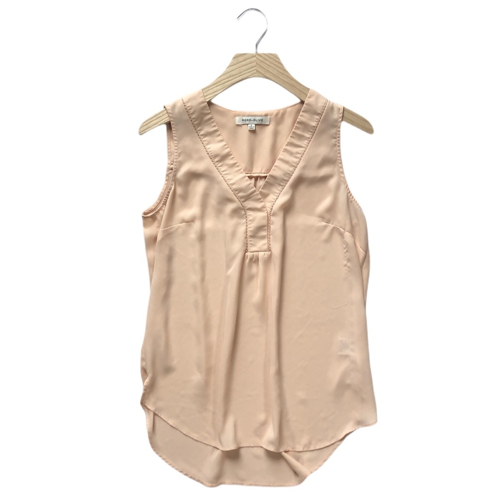 Rose & Olive Pink Sleeveless Blouse S